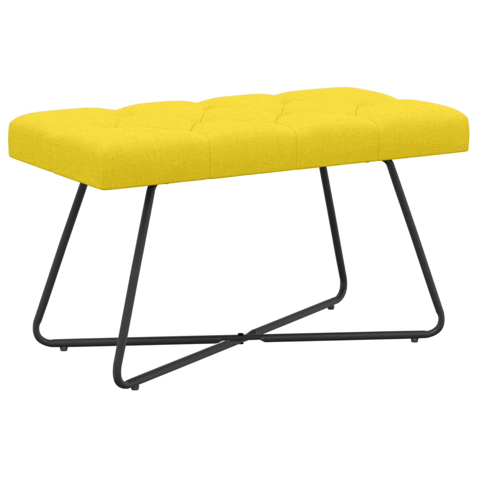 vidaXL Bank met knoopverstelling Lichtgrijs 80 x 40 x 46 cm Stof