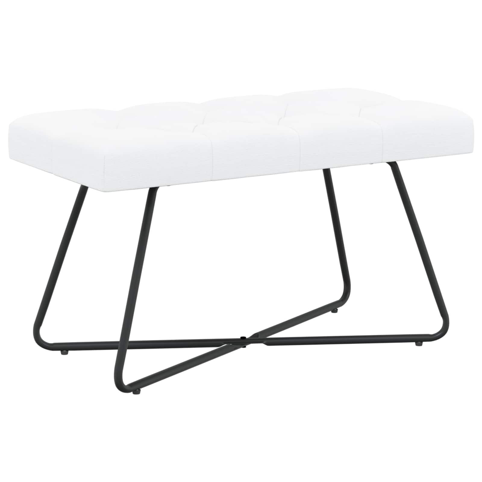 vidaXL Bank met knoopverstelling Lichtgrijs 80 x 40 x 46 cm Stof