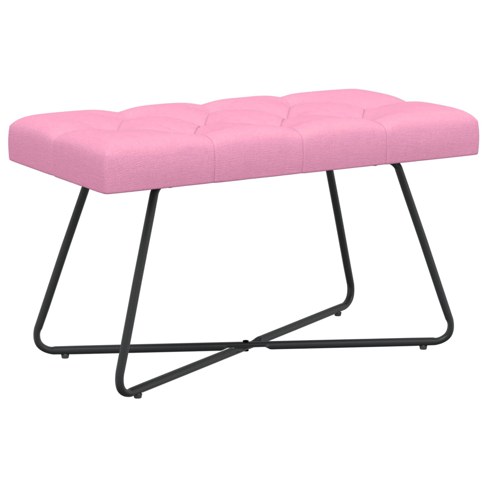 vidaXL Bank met knoopverstelling Lichtgrijs 80 x 40 x 46 cm Stof