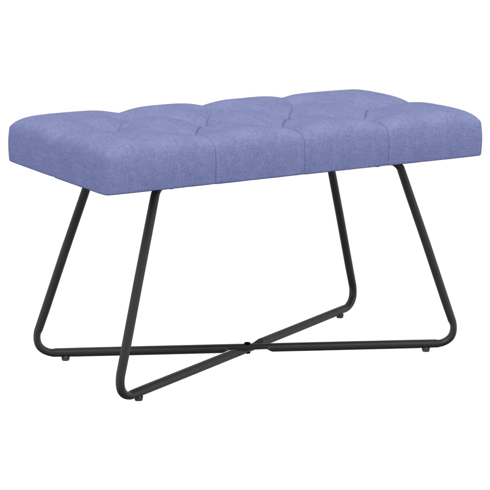 vidaXL Bank met knoopverstelling Lichtgrijs 80 x 40 x 46 cm Stof