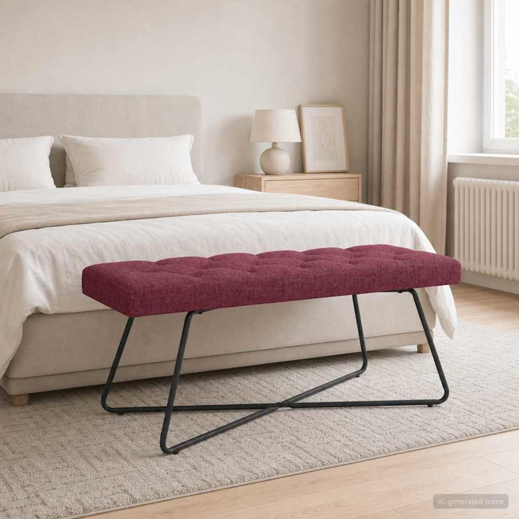 vidaXL Bank met knoopverstelling Lichtgrijs 80 x 40 x 46 cm Stof