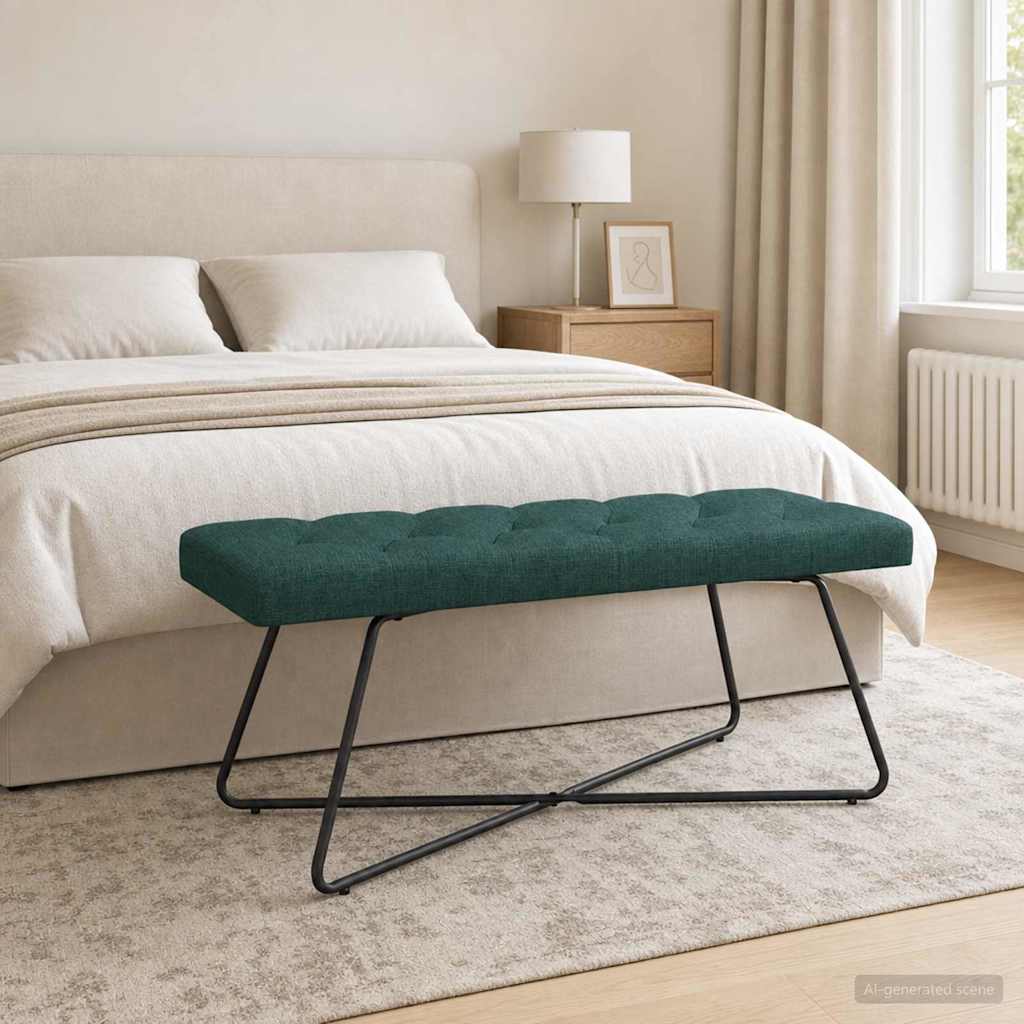 vidaXL Bank met knoopverstelling Lichtgrijs 80 x 40 x 46 cm Stof