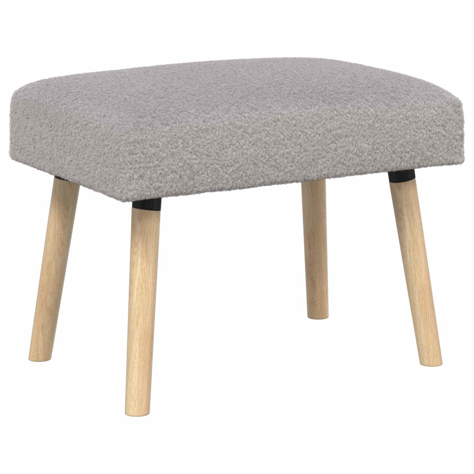 vidaXL Bank Effen Lichtgrijs 60 x 40 x 45 cm Bouclé