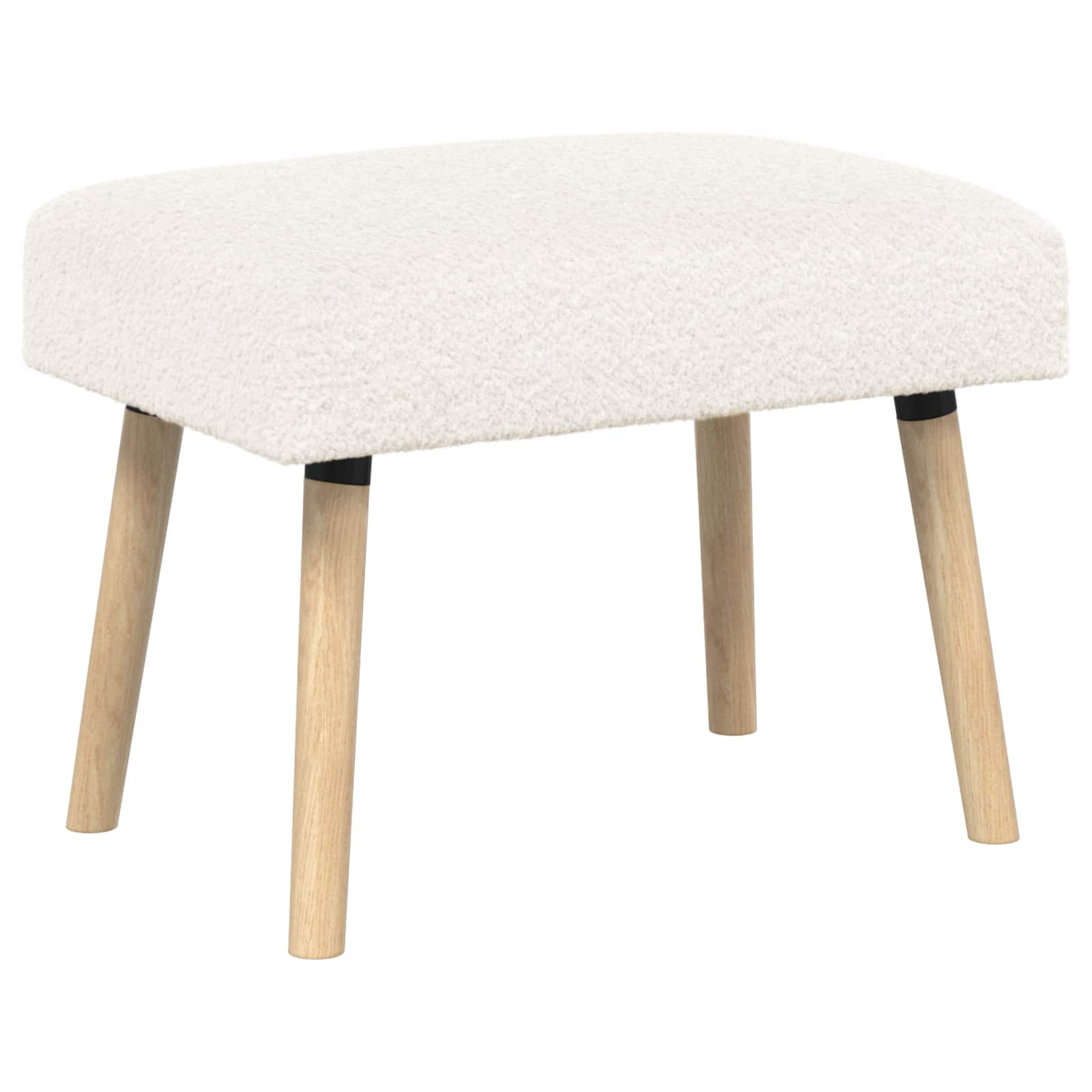 vidaXL Bank Effen Lichtgrijs 60 x 40 x 45 cm Bouclé