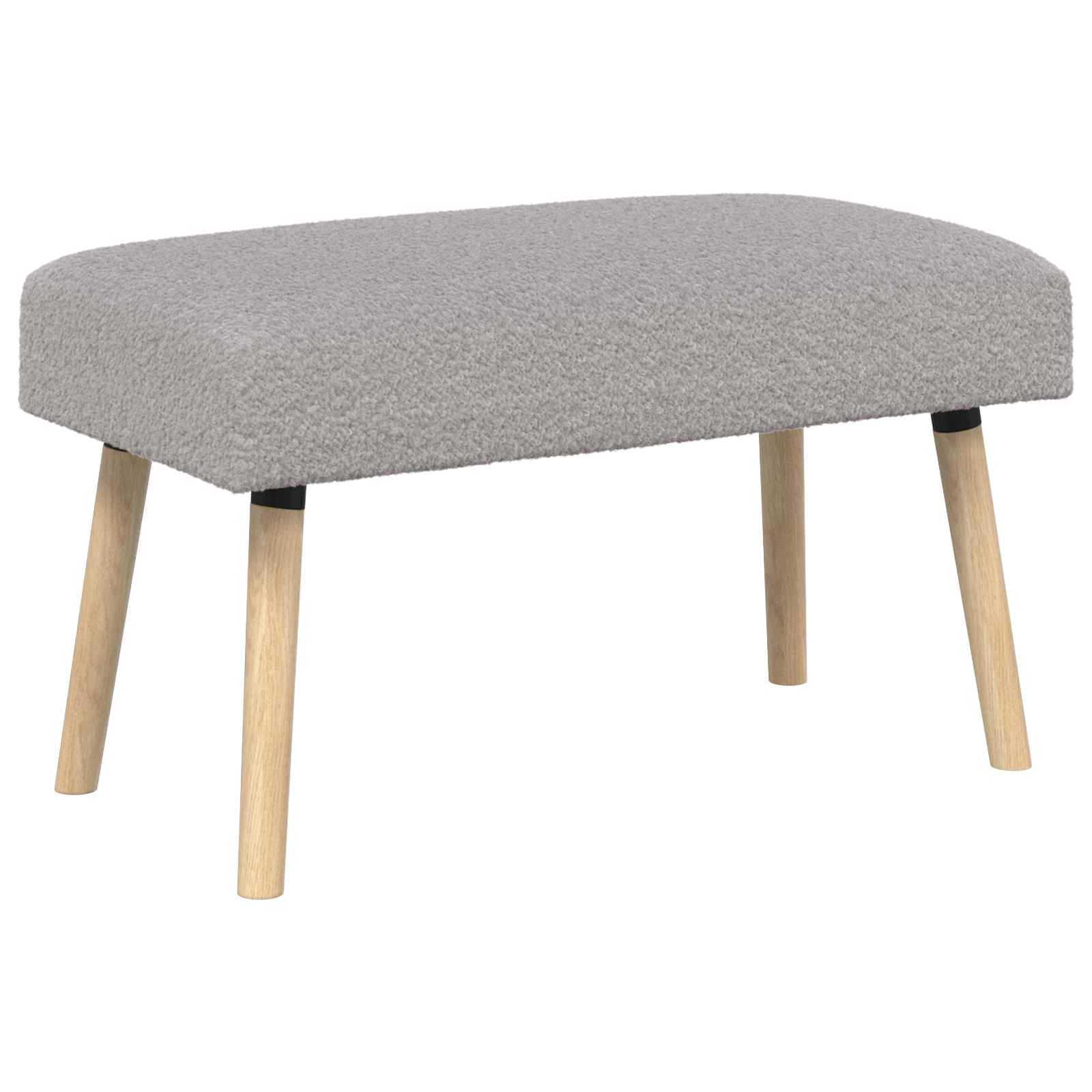 vidaXL Bank Effen Lichtgrijs 60 x 40 x 45 cm Bouclé