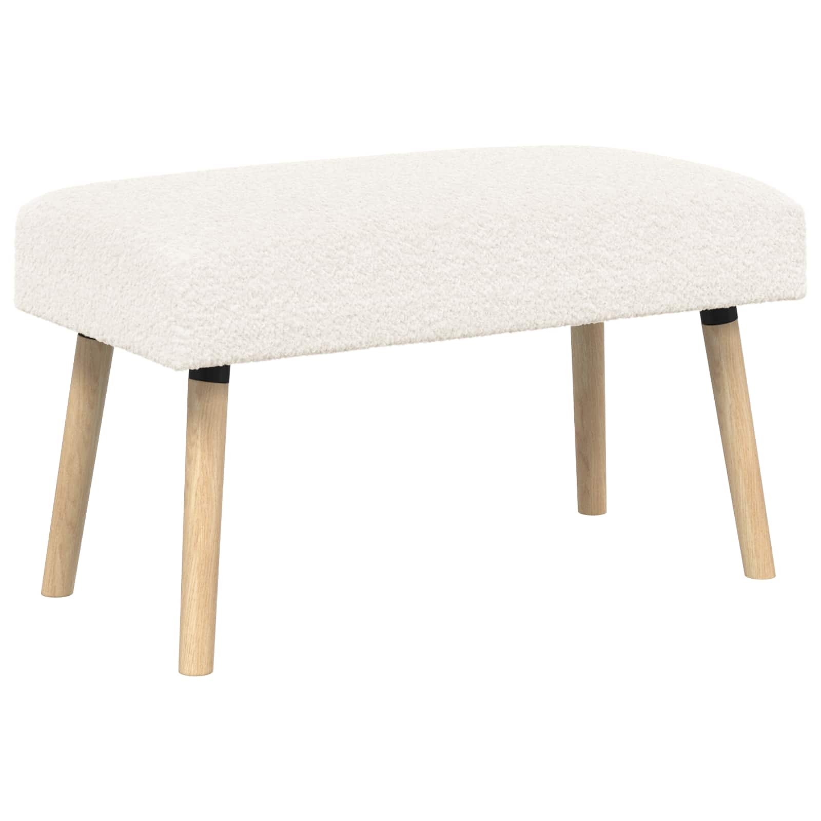 vidaXL Bank Effen Lichtgrijs 60 x 40 x 45 cm Bouclé