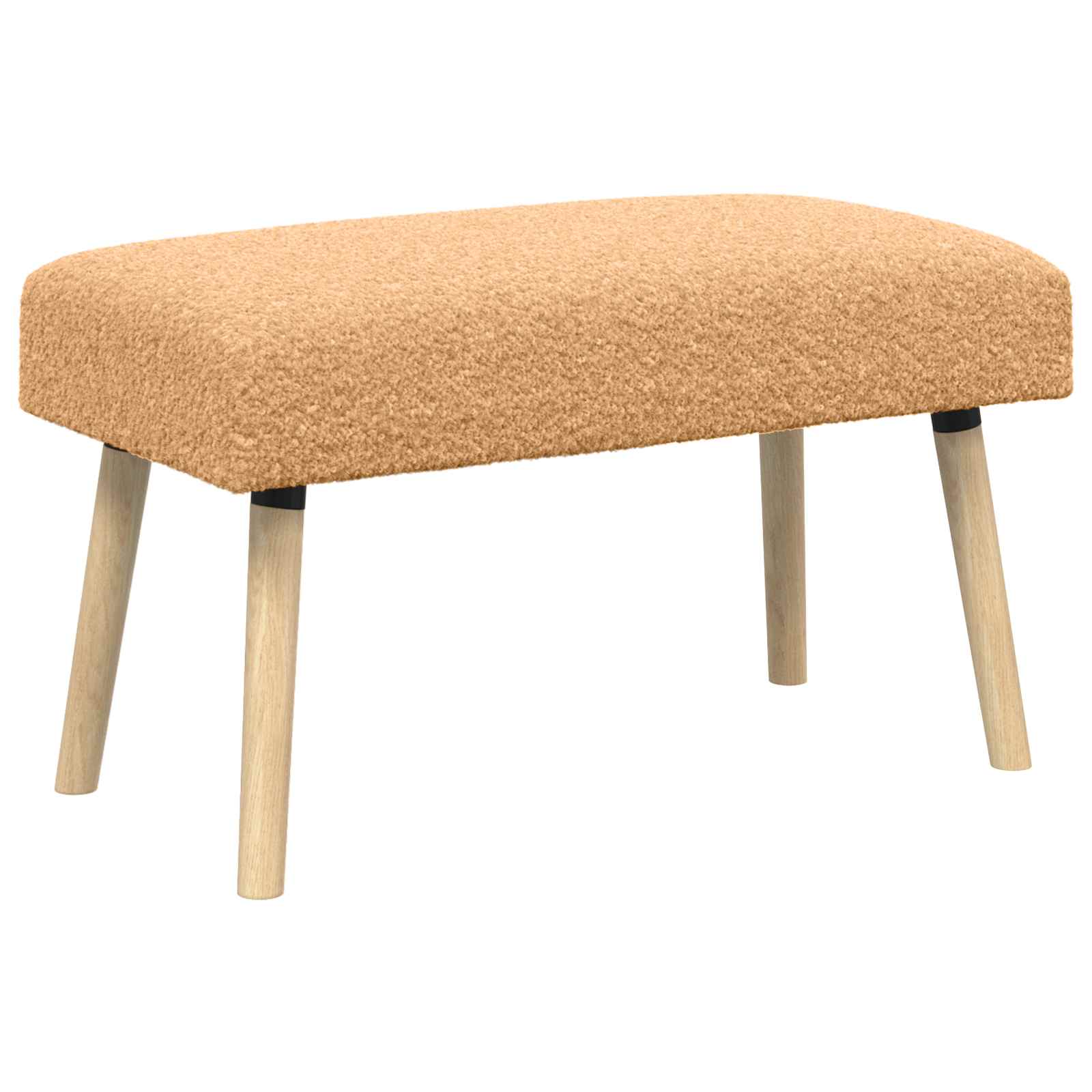 vidaXL Bank Effen Lichtgrijs 60 x 40 x 45 cm Bouclé