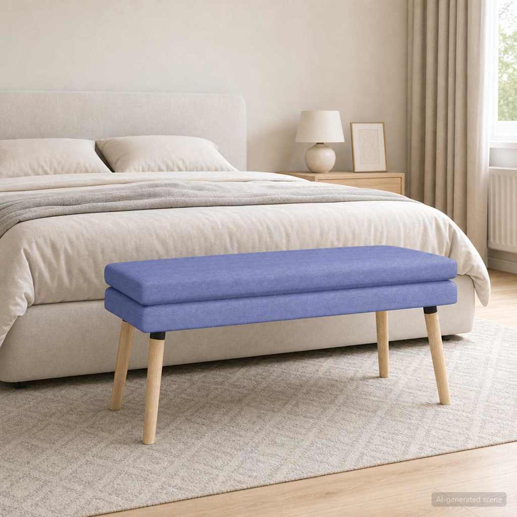 vidaXL Dubbel Laagige Bank Lichtgrijs 60 x 40 x 46 cm Stof