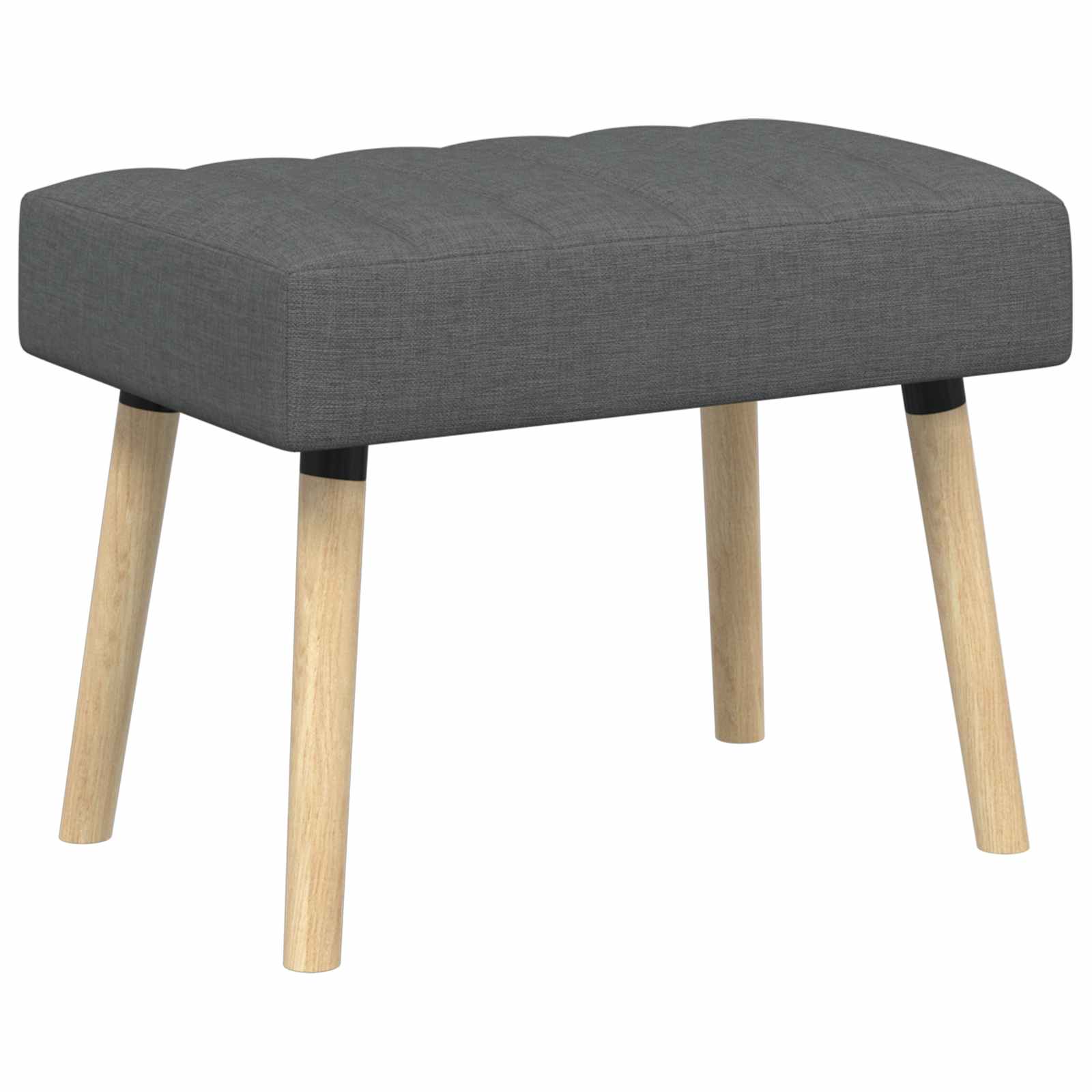 vidaXL Kanaal-geplooide bank Lichtgrijs 60 x 40 x 45 cm Stof