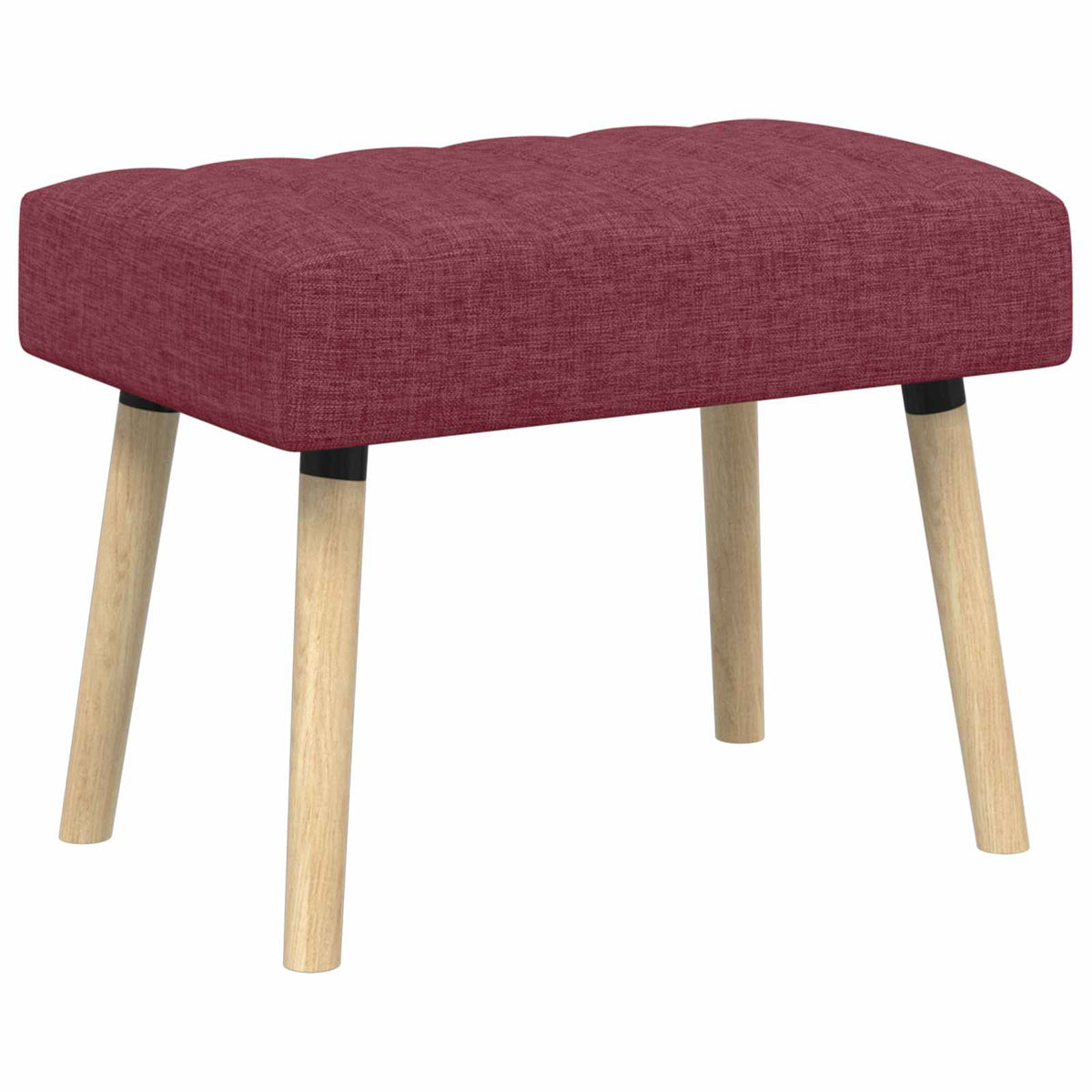 vidaXL Kanaal-geplooide bank Lichtgrijs 60 x 40 x 45 cm Stof