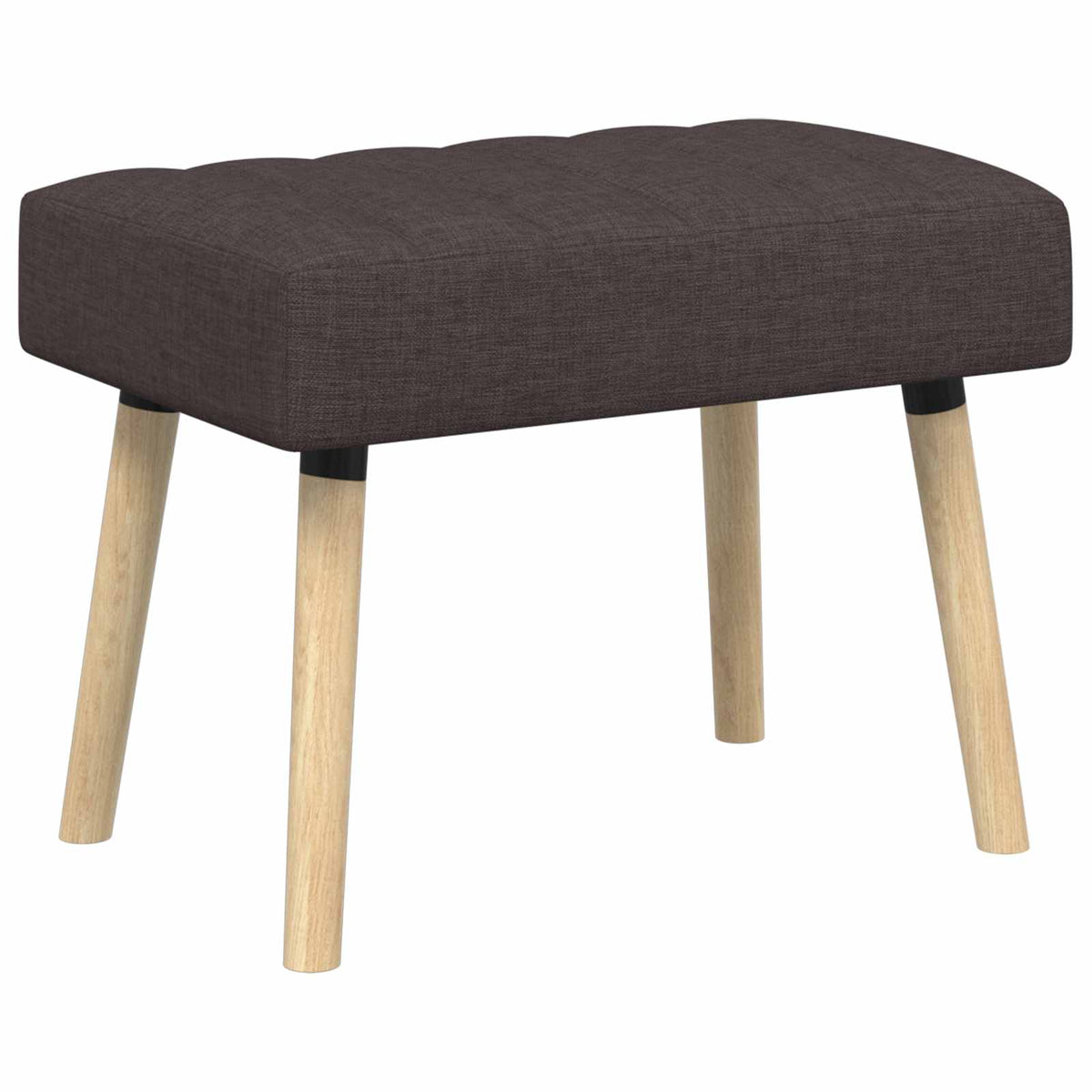 vidaXL Kanaal-geplooide bank Lichtgrijs 60 x 40 x 45 cm Stof