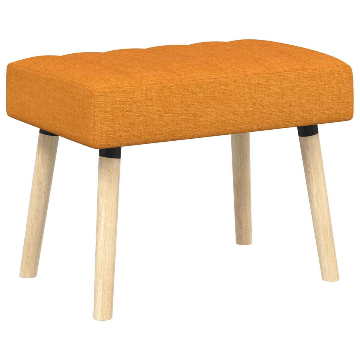 vidaXL Kanaal-geplooide bank Lichtgrijs 60 x 40 x 45 cm Stof