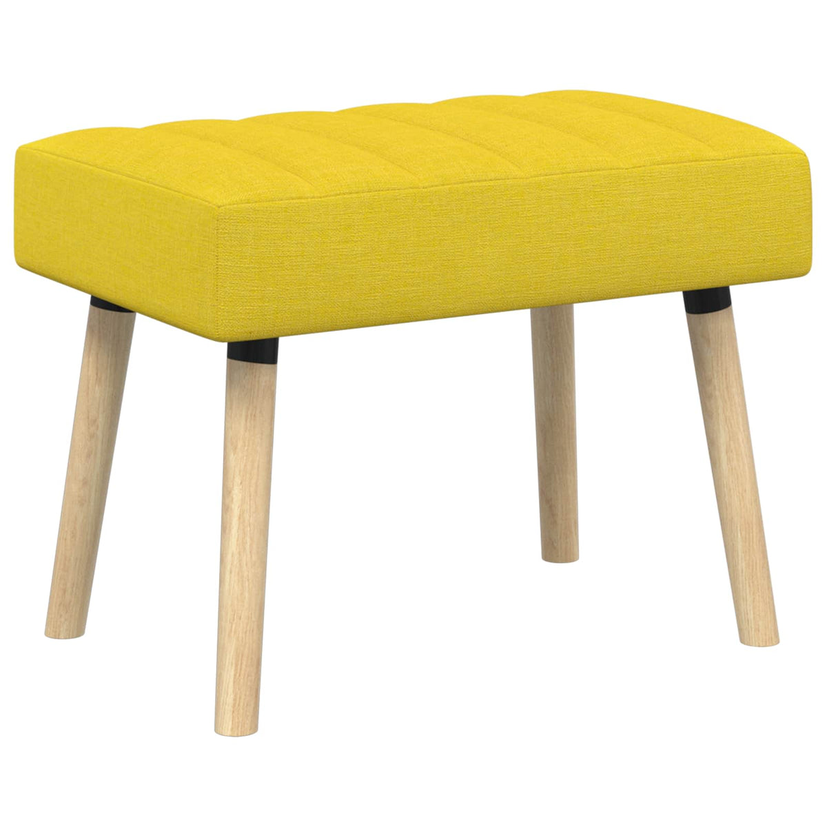 vidaXL Kanaal-geplooide bank Lichtgrijs 60 x 40 x 45 cm Stof