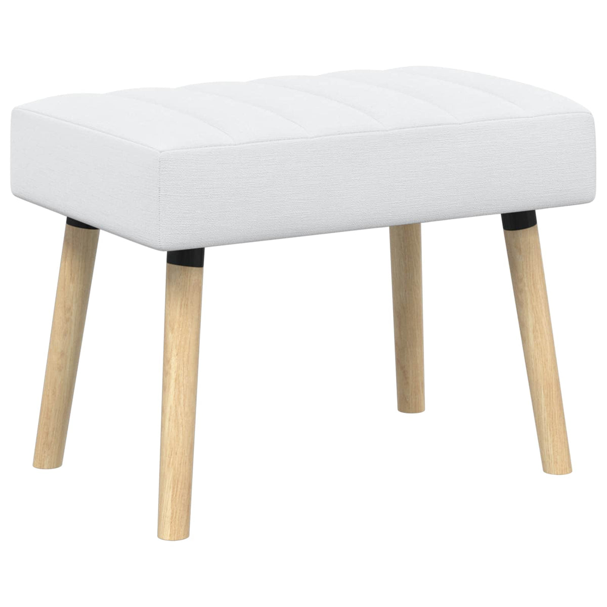 vidaXL Kanaal-geplooide bank Lichtgrijs 60 x 40 x 45 cm Stof