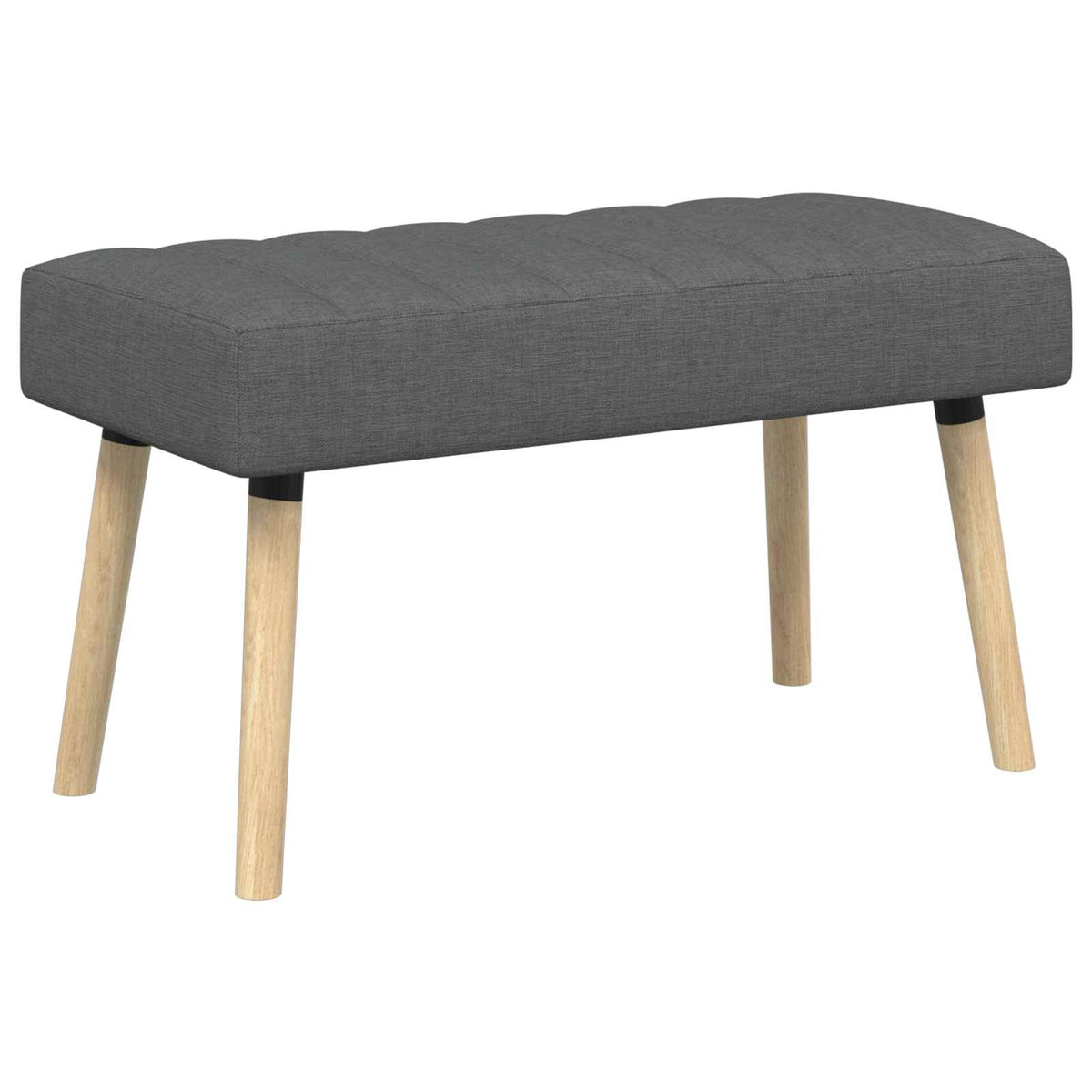 vidaXL Kanaal-geplooide bank Lichtgrijs 60 x 40 x 45 cm Stof