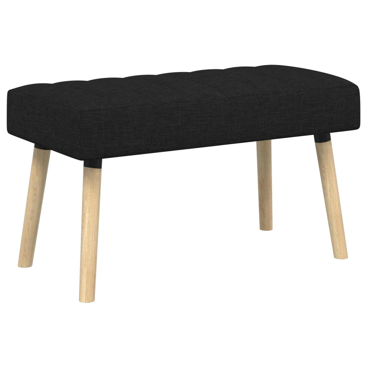 vidaXL Kanaal-geplooide bank Lichtgrijs 60 x 40 x 45 cm Stof