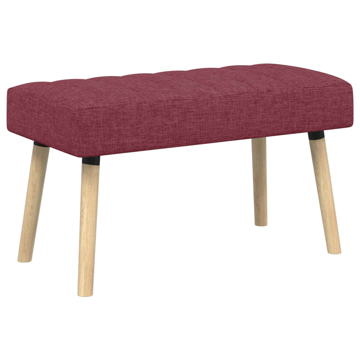 vidaXL Kanaal-geplooide bank Lichtgrijs 60 x 40 x 45 cm Stof