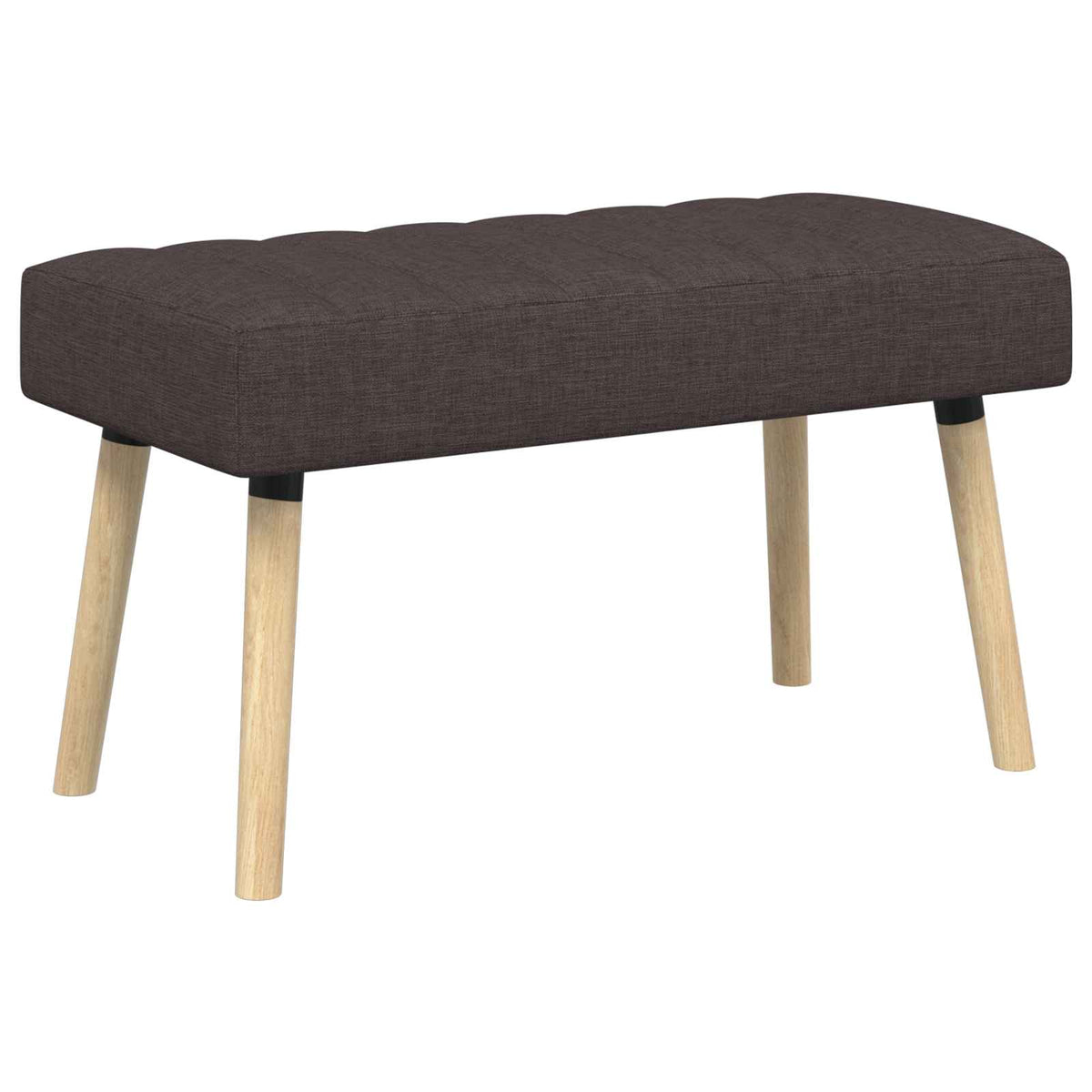 vidaXL Kanaal-geplooide bank Lichtgrijs 60 x 40 x 45 cm Stof