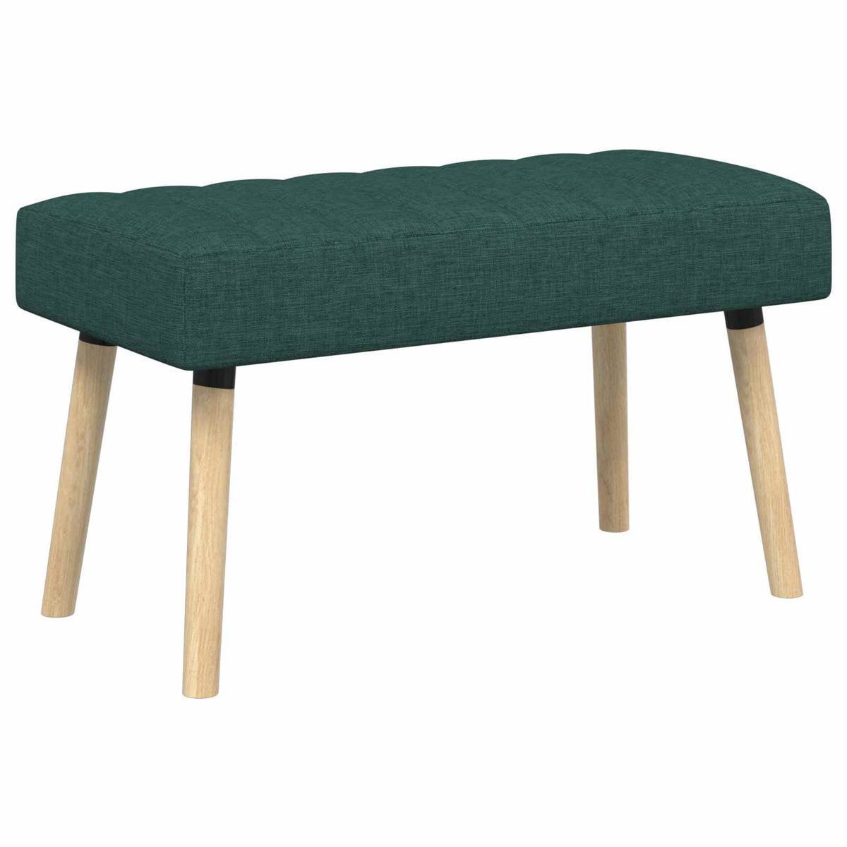 vidaXL Kanaal-geplooide bank Lichtgrijs 60 x 40 x 45 cm Stof