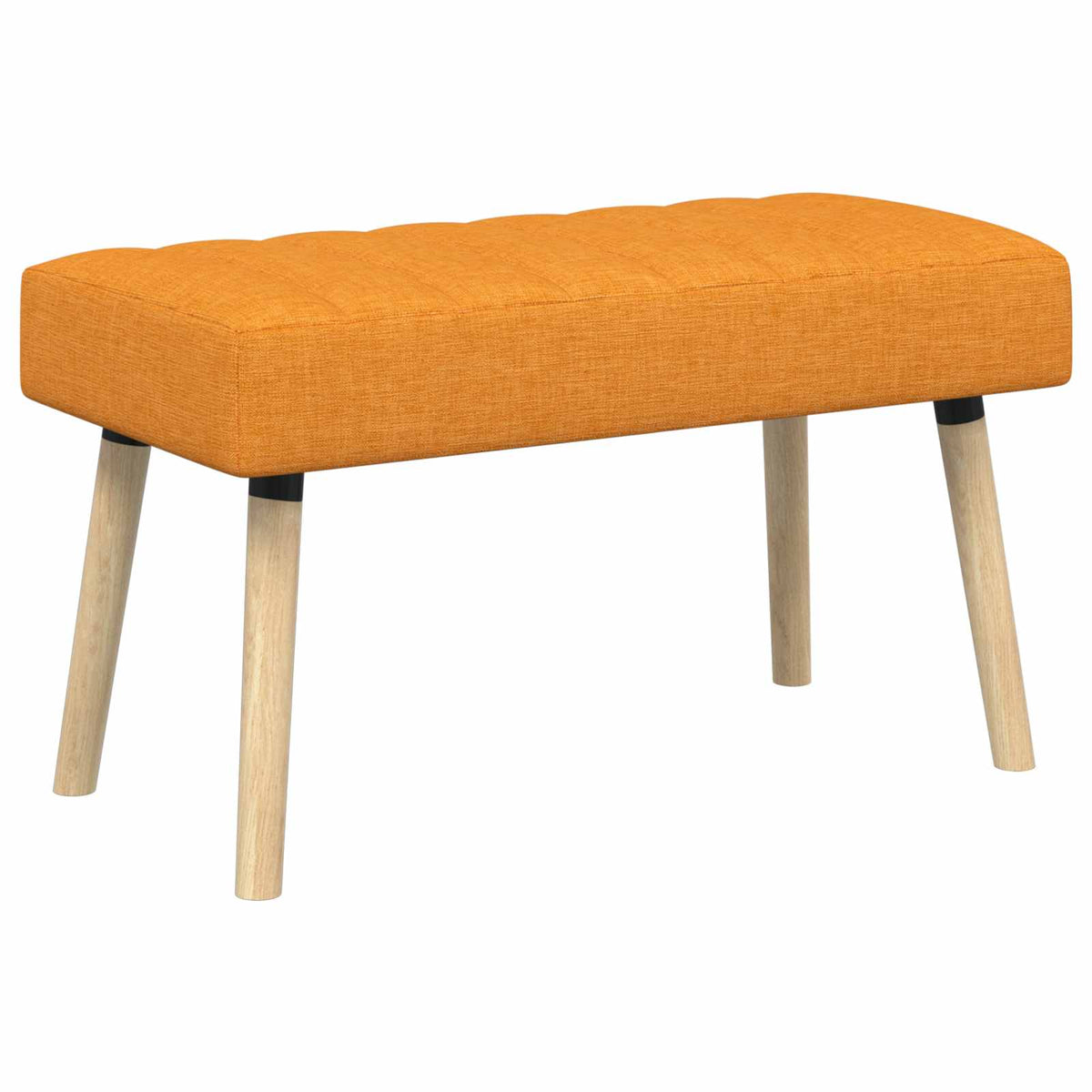 vidaXL Kanaal-geplooide bank Lichtgrijs 60 x 40 x 45 cm Stof