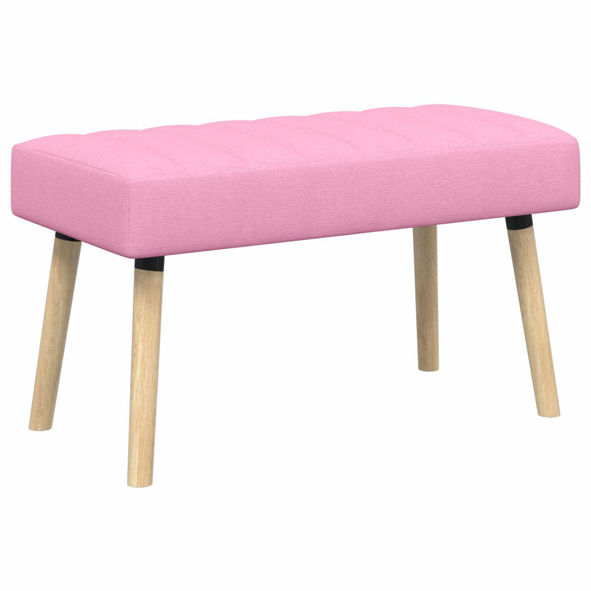 vidaXL Kanaal-geplooide bank Lichtgrijs 60 x 40 x 45 cm Stof