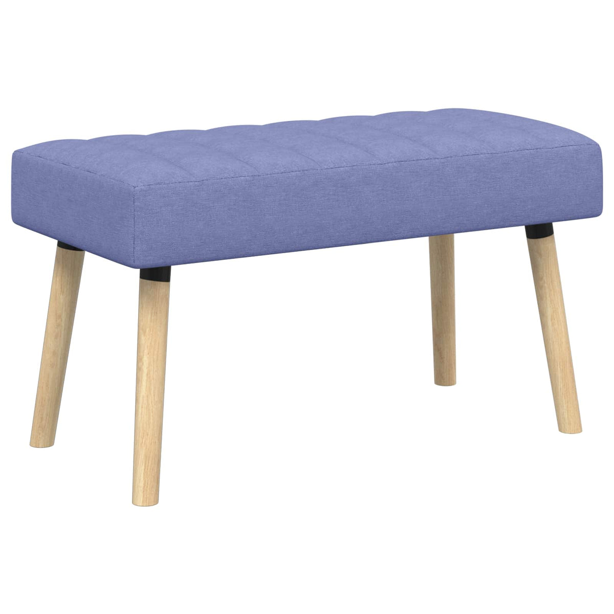 vidaXL Kanaal-geplooide bank Lichtgrijs 60 x 40 x 45 cm Stof