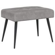 vidaXL Bank met knoopverstelling Lichtgrijs 60 x 40 x 45 cm Fluweel