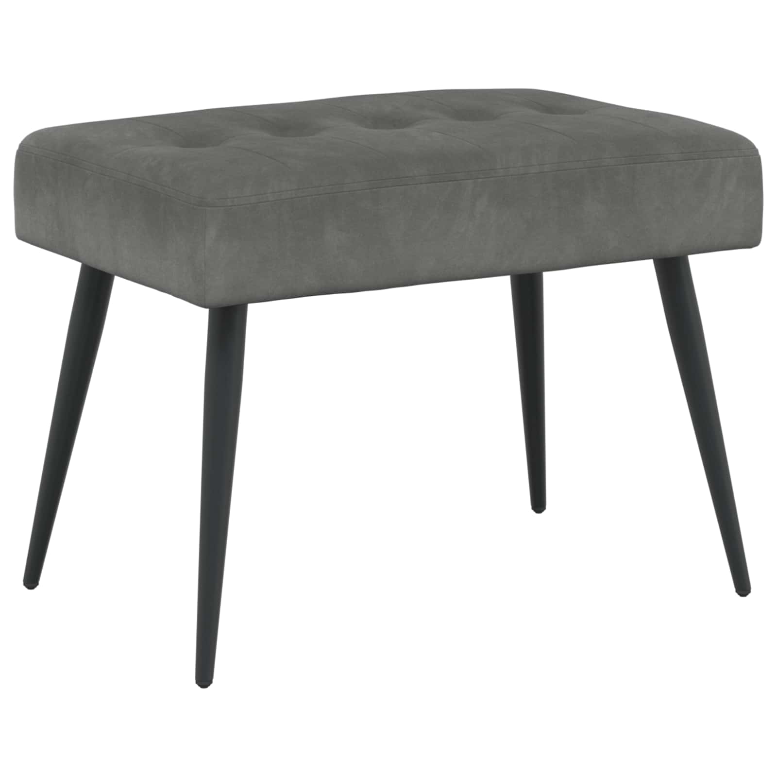 vidaXL Bank met knoopverstelling Lichtgrijs 60 x 40 x 45 cm Fluweel
