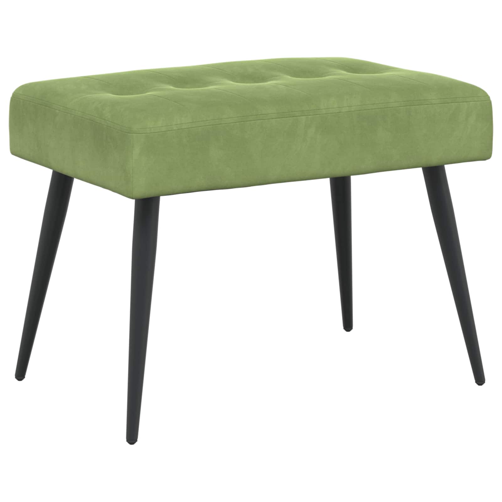 vidaXL Bank met knoopverstelling Lichtgrijs 60 x 40 x 45 cm Fluweel