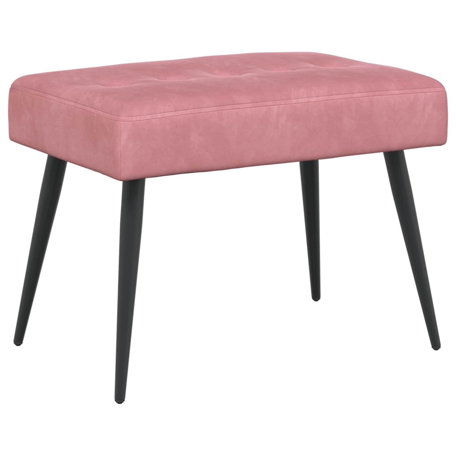 vidaXL Bank met knoopverstelling Lichtgrijs 60 x 40 x 45 cm Fluweel
