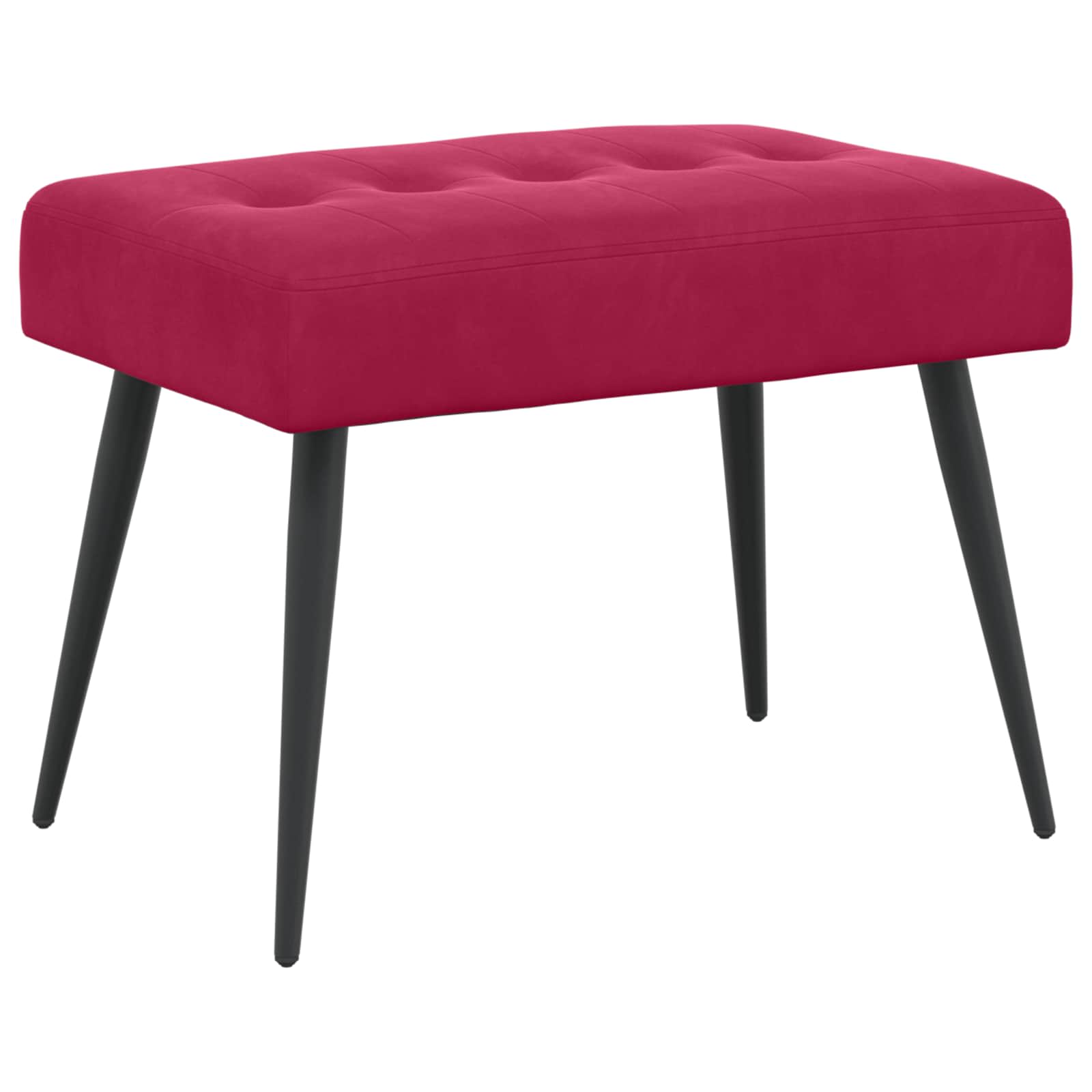 vidaXL Bank met knoopverstelling Lichtgrijs 60 x 40 x 45 cm Fluweel