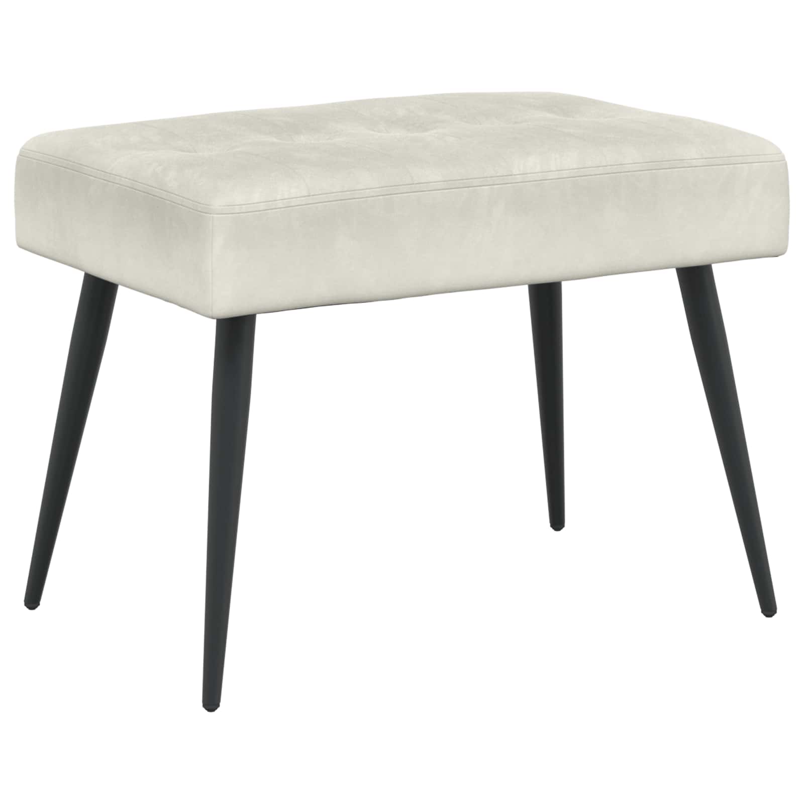 vidaXL Bank met knoopverstelling Lichtgrijs 60 x 40 x 45 cm Fluweel