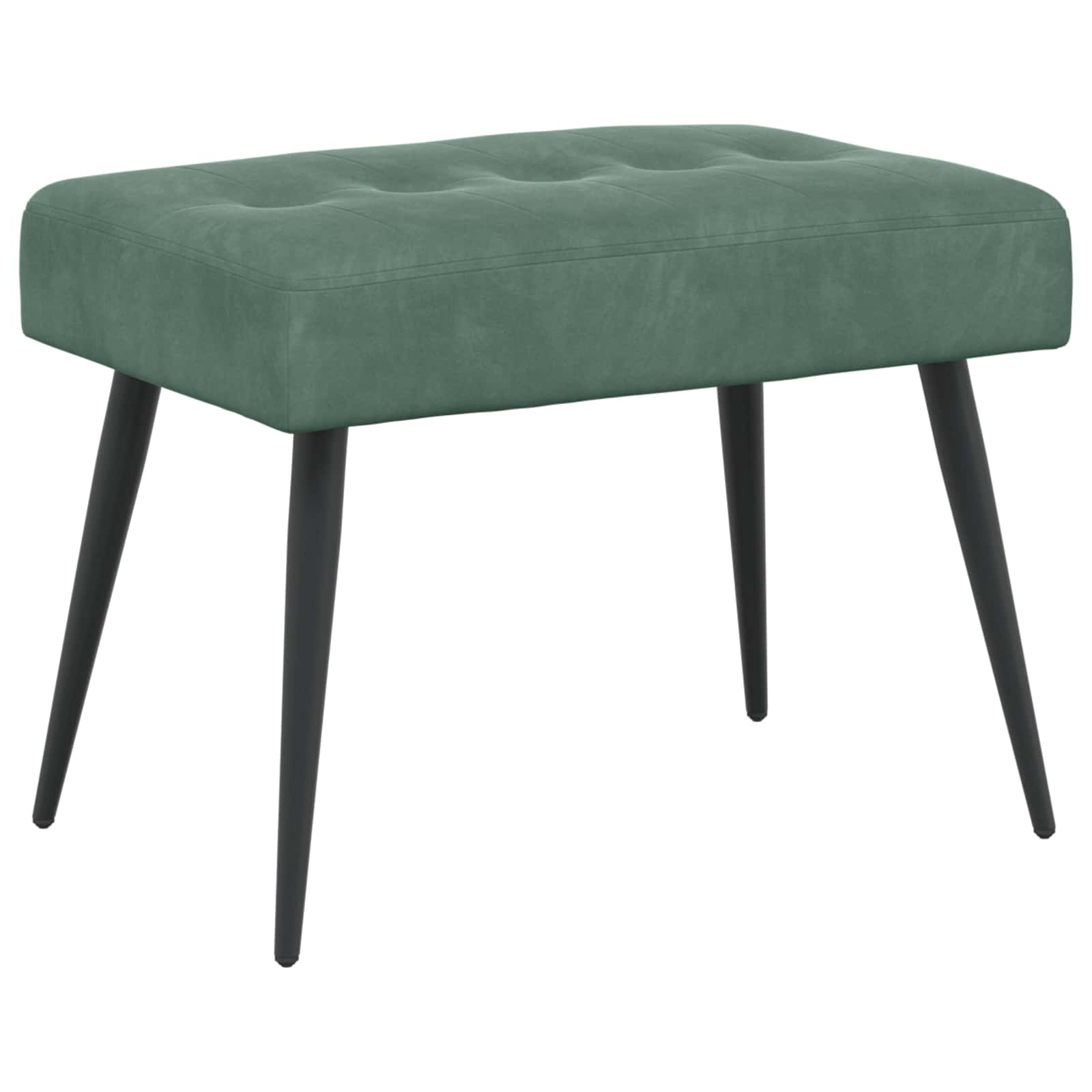 vidaXL Bank met knoopverstelling Lichtgrijs 60 x 40 x 45 cm Fluweel