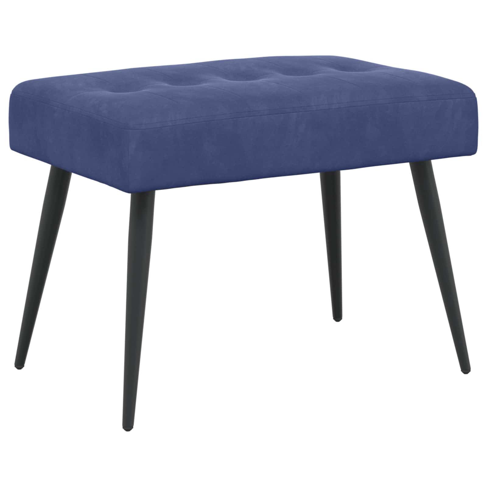 vidaXL Bank met knoopverstelling Lichtgrijs 60 x 40 x 45 cm Fluweel