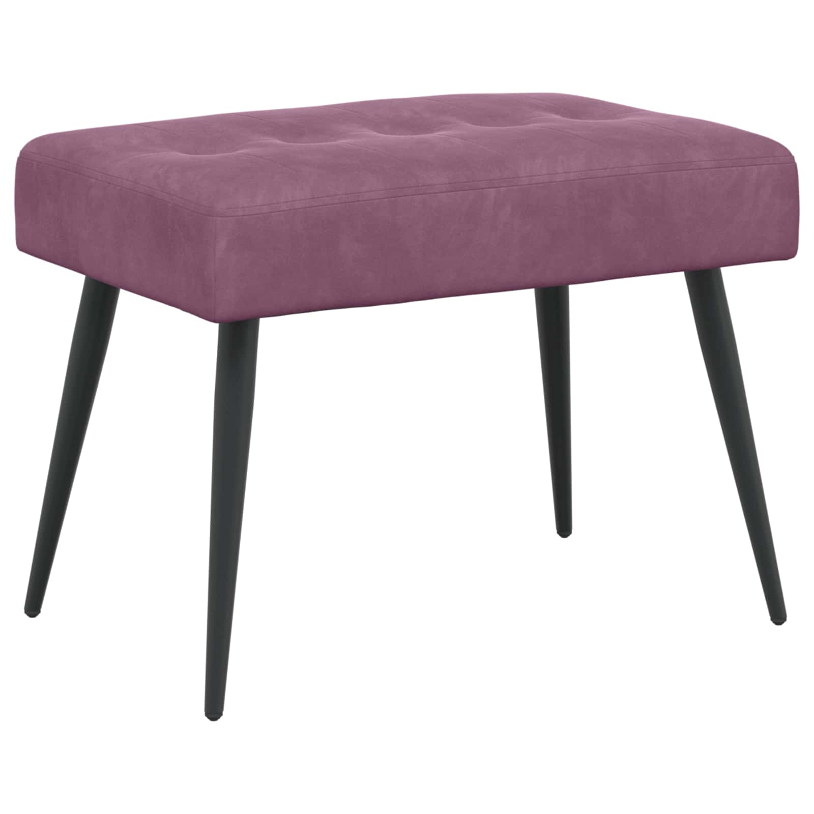 vidaXL Bank met knoopverstelling Lichtgrijs 60 x 40 x 45 cm Fluweel