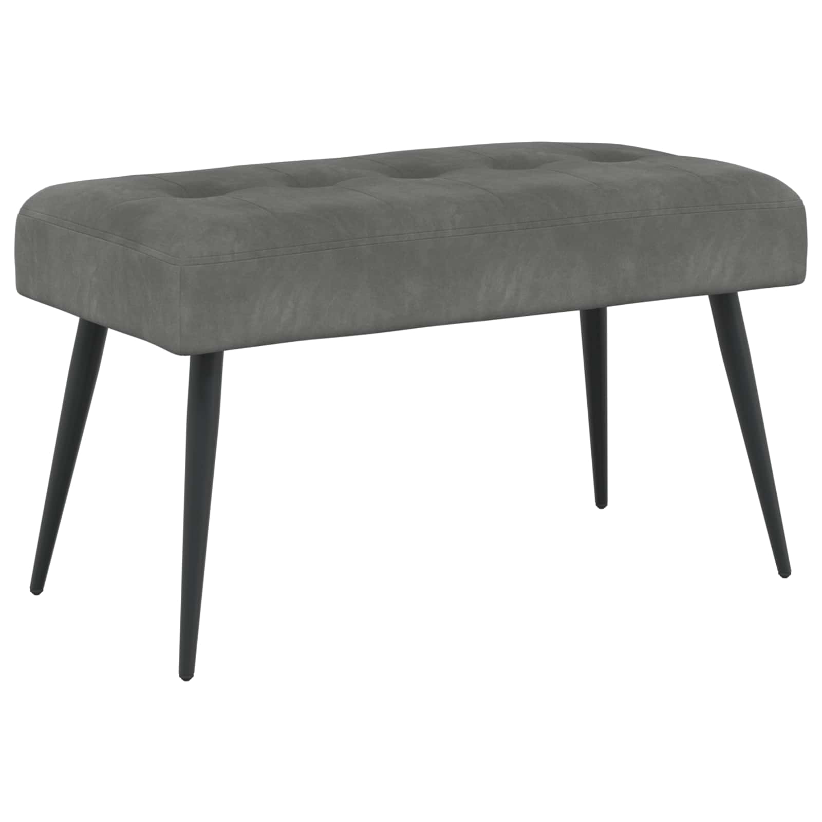vidaXL Bank met knoopverstelling Lichtgrijs 60 x 40 x 45 cm Fluweel