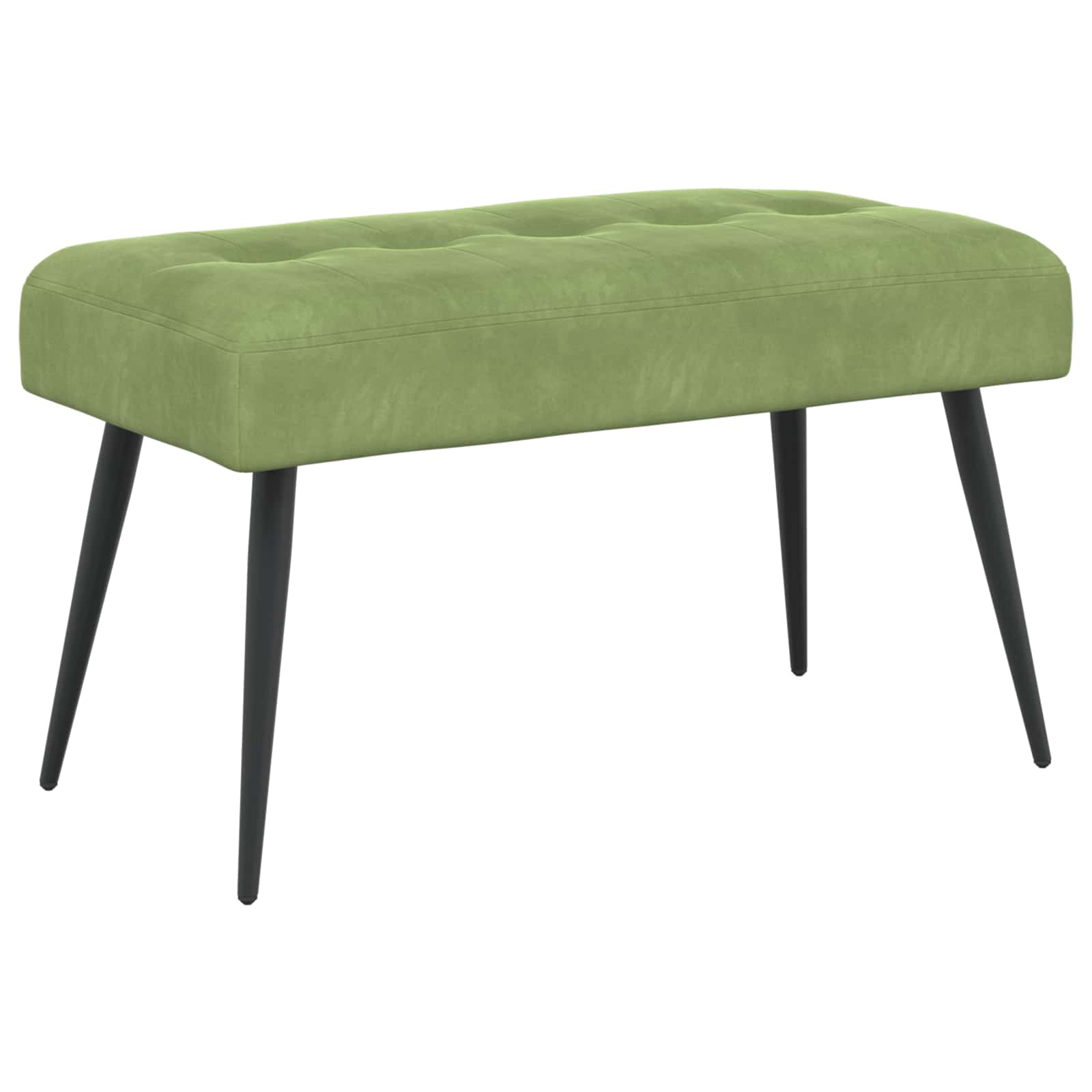 vidaXL Bank met knoopverstelling Lichtgrijs 60 x 40 x 45 cm Fluweel