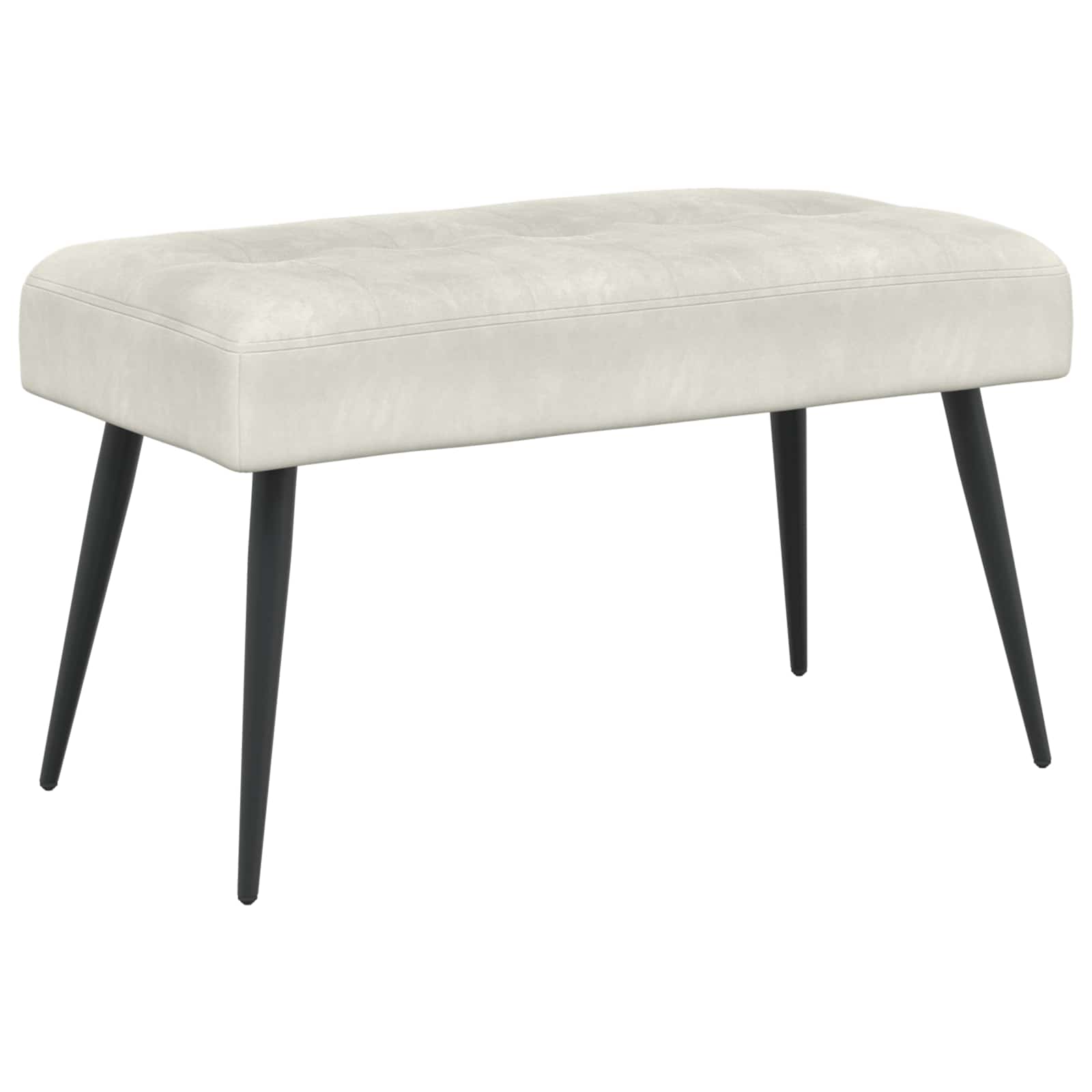 vidaXL Bank met knoopverstelling Lichtgrijs 60 x 40 x 45 cm Fluweel