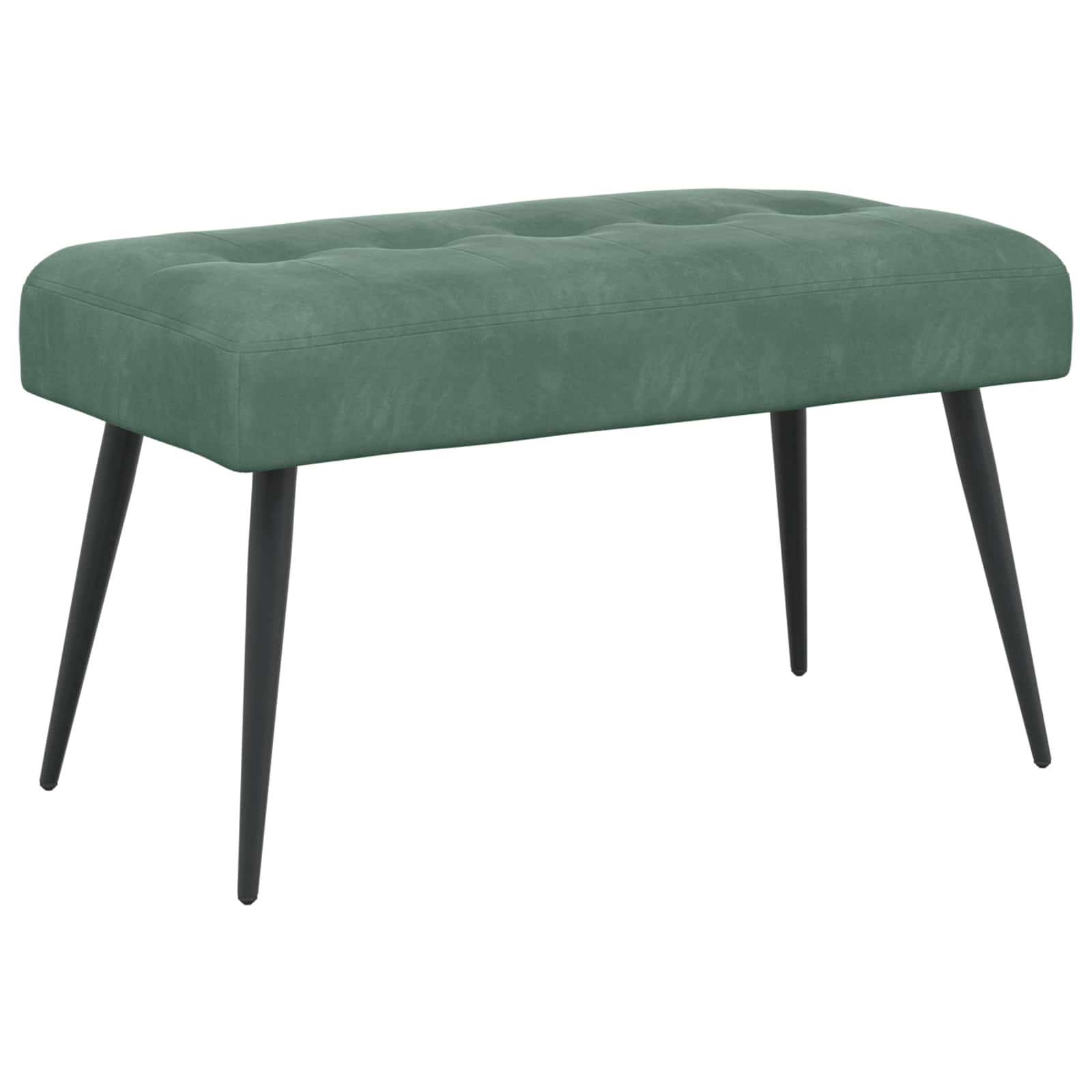 vidaXL Bank met knoopverstelling Lichtgrijs 60 x 40 x 45 cm Fluweel