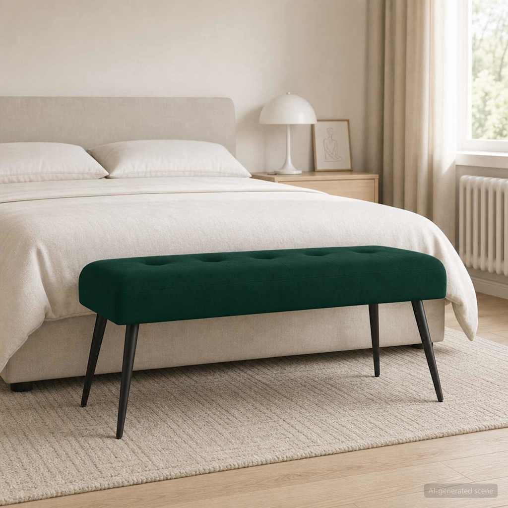 vidaXL Bank met knoopverstelling Lichtgrijs 60 x 40 x 45 cm Fluweel