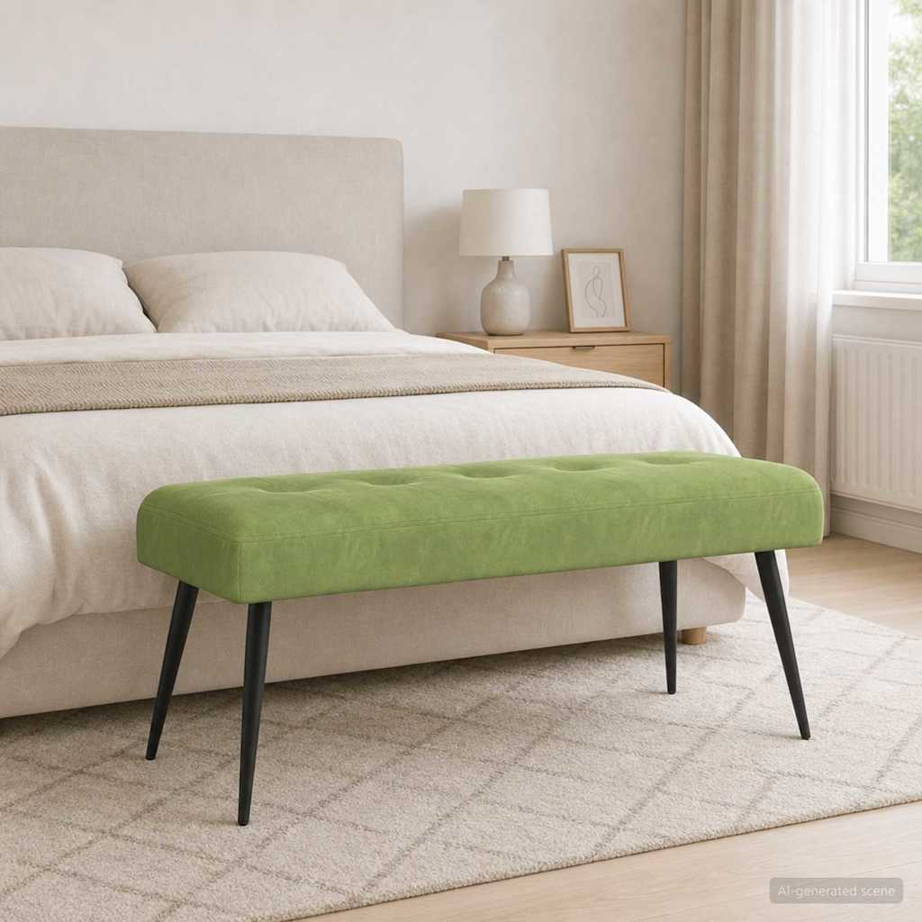 vidaXL Bank met knoopverstelling Lichtgrijs 60 x 40 x 45 cm Fluweel