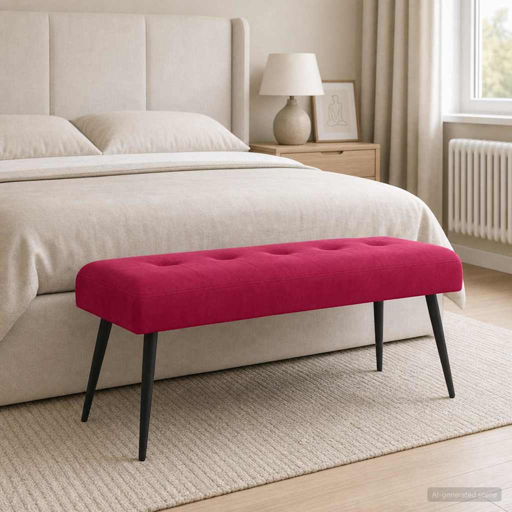 vidaXL Bank met knoopverstelling Lichtgrijs 60 x 40 x 45 cm Fluweel