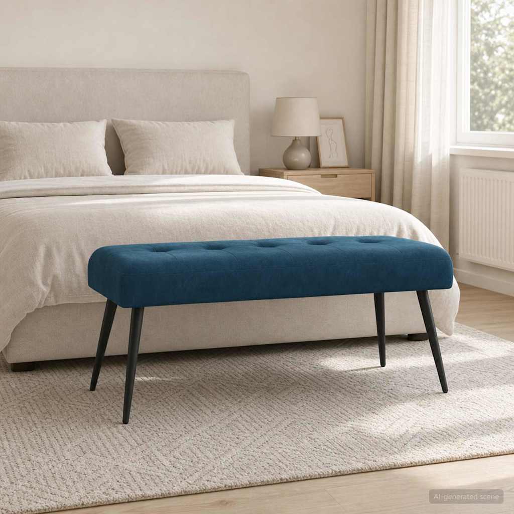vidaXL Bank met knoopverstelling Lichtgrijs 60 x 40 x 45 cm Fluweel