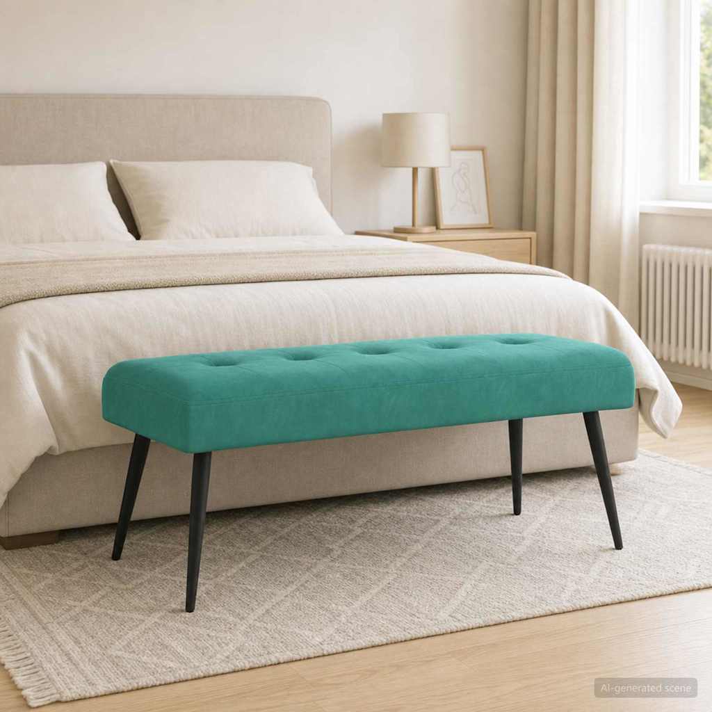 vidaXL Bank met knoopverstelling Lichtgrijs 60 x 40 x 45 cm Fluweel