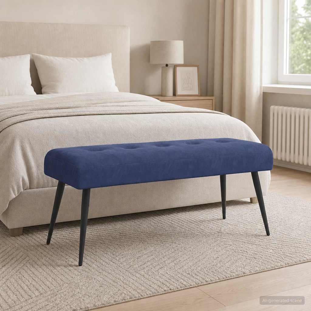 vidaXL Bank met knoopverstelling Lichtgrijs 60 x 40 x 45 cm Fluweel