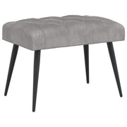 vidaXL Bank met knoopverstelling Lichtgrijs 60 x 40 x 45 cm Fluweel