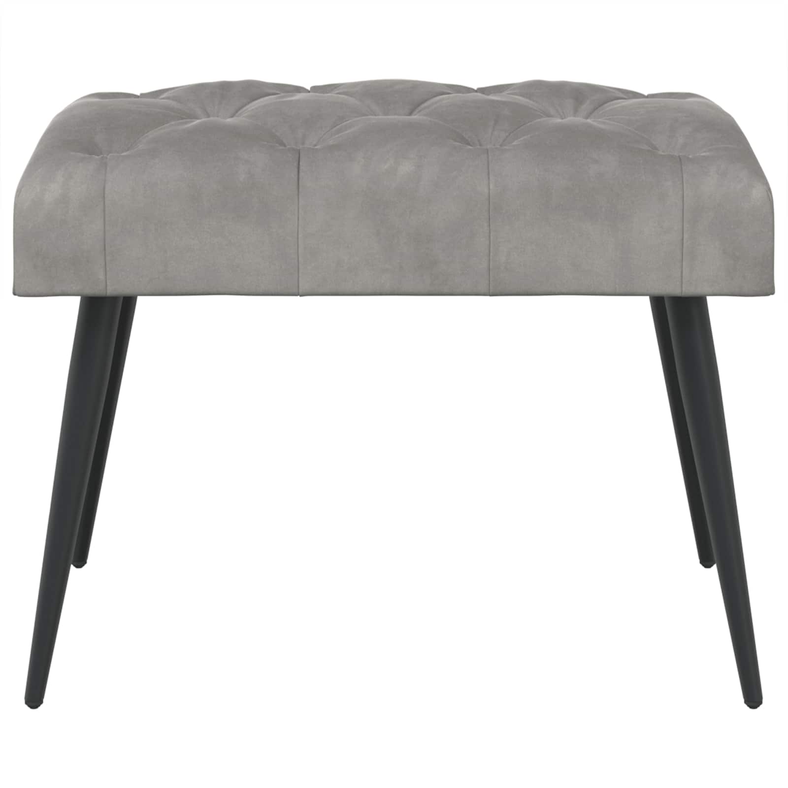 vidaXL Bank met knoopverstelling Lichtgrijs 60 x 40 x 45 cm Fluweel