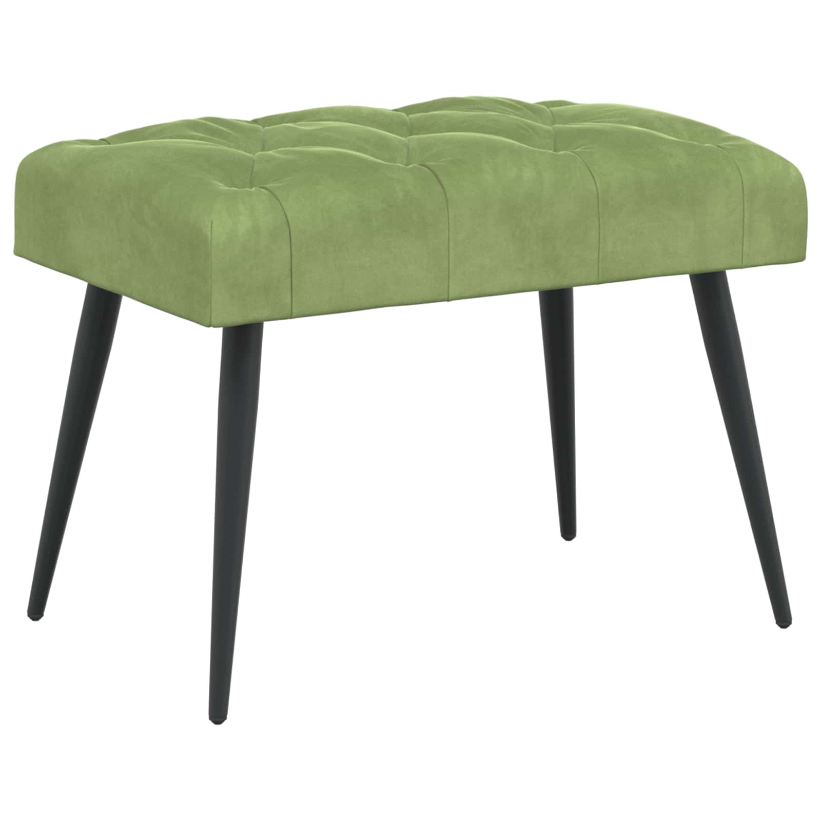 vidaXL Bank met knoopverstelling Lichtgrijs 60 x 40 x 45 cm Fluweel