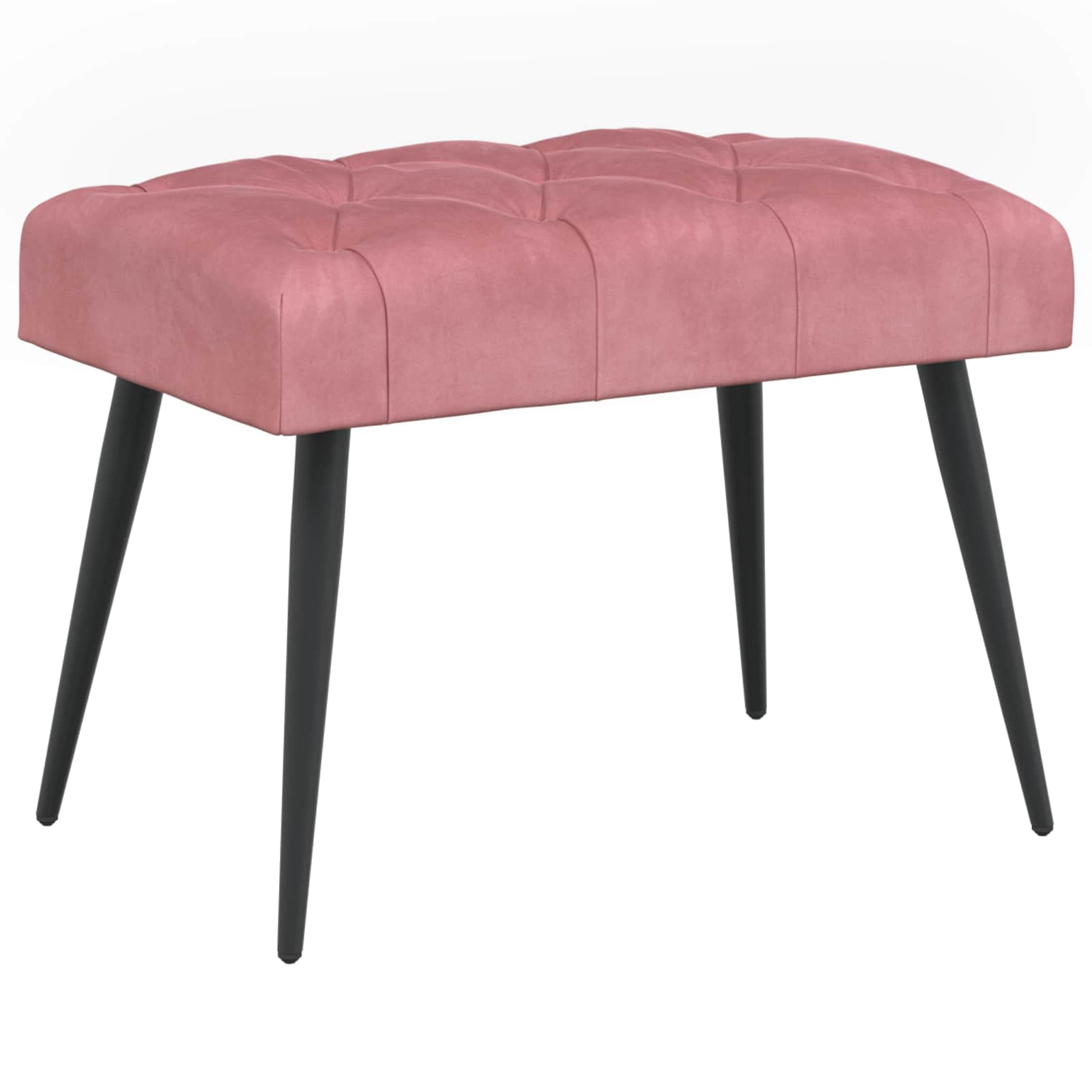 vidaXL Bank met knoopverstelling Lichtgrijs 60 x 40 x 45 cm Fluweel