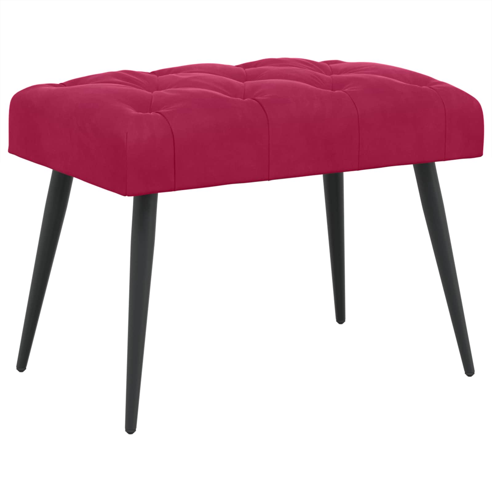 vidaXL Bank met knoopverstelling Lichtgrijs 60 x 40 x 45 cm Fluweel